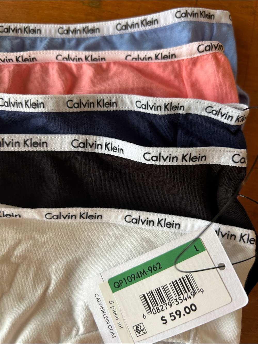 NWT Calvin Klein Signature Cotton Bikini Underwear 5 Pack Large